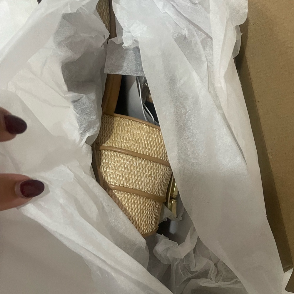a new day Tan and Cream Mules with Block Heel - Picture 3 of 13